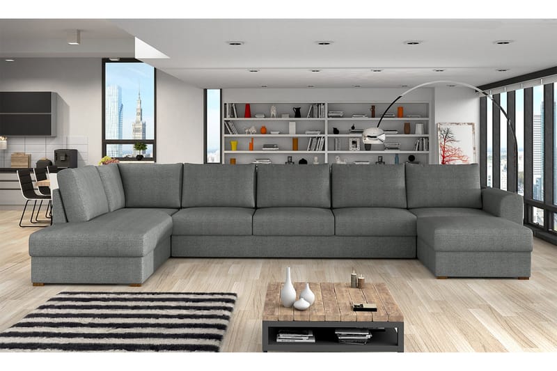 LISTARUM 6-sits Bäddsoffa - Grå - Möbler - Vardagsrum - Bäddsoffor - U bäddsoffa