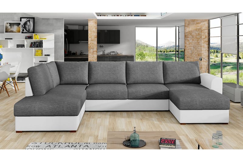 LISTARUM 6-sits Bäddsoffa - Grå/Vit - Möbler - Vardagsrum - Bäddsoffor - U bäddsoffa