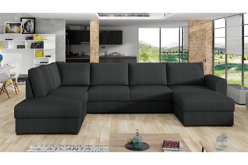 LISTARUM 6-sits Bäddsoffa - Svart - Möbler - Vardagsrum - Bäddsoffor - U bäddsoffa