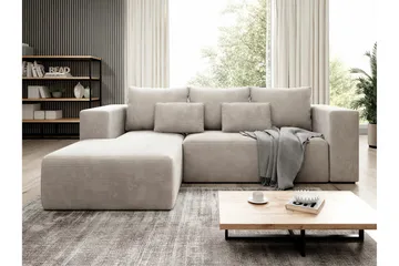 Listowel 3-sits Hörnbäddsoffa beige - Möbler - Vardagsrum - Bäddsoffor