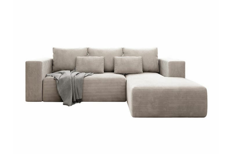 Listowel 3-sits Hörnbäddsoffa Beige/Ljusbeige - Möbler - Vardagsrum - Bäddsoffor