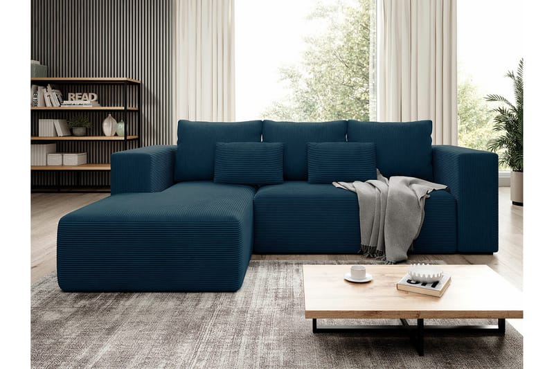 Listowel 3-sits Hörnbäddsoffa NO_BRAND Dark blue - Möbler - Vardagsrum - Bäddsoffor - Hörnbäddsoffa