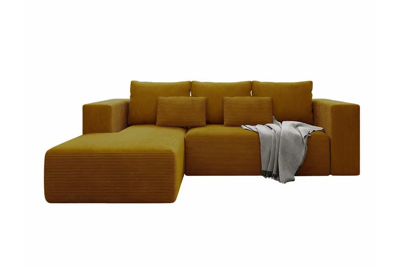 Listowel 3-sits Hörnbäddsoffa NO_BRAND Dark yellow