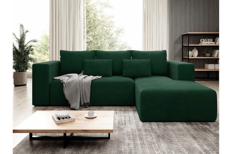 Listowel 3-sits Hörnbäddsoffa NO_BRAND Green - Möbler - Vardagsrum - Bäddsoffor