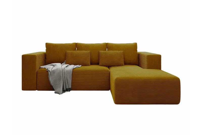 Listowel 3-sits Hörnbäddsoffa NO_BRAND Yellow