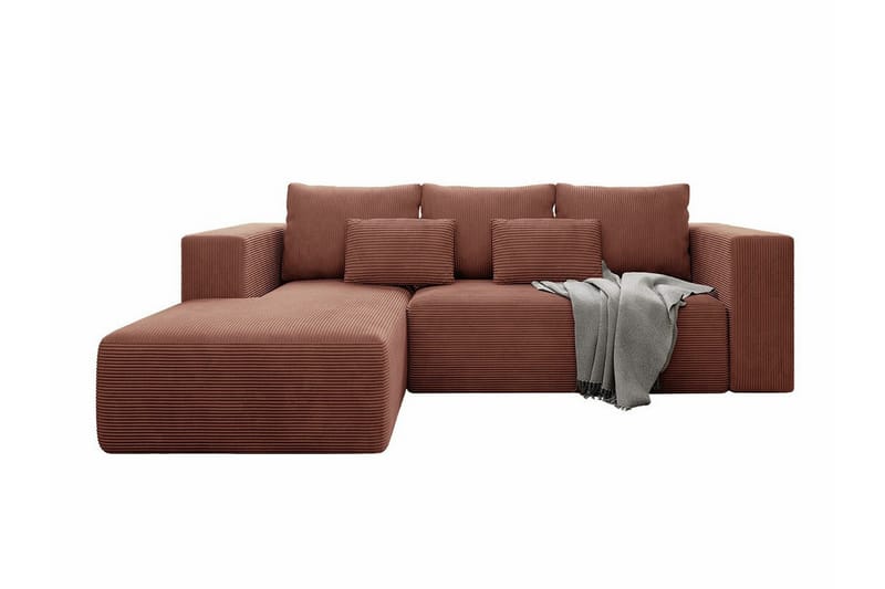 Listowel 3-sits Hörnbäddsoffa NO_BRAND Pink - Möbler - Vardagsrum - Bäddsoffor
