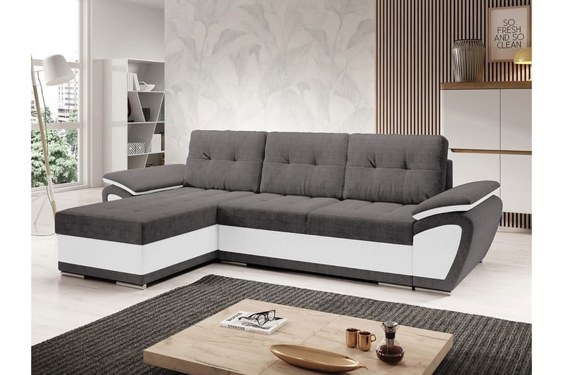 Listowel 3-sits Hörnbäddsoffa Vit - Möbler - Vardagsrum - Bäddsoffor