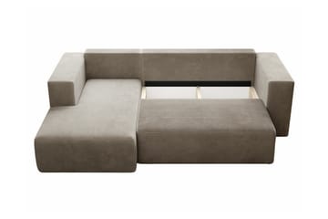 Listowel 3-sits Vänster Hörnbäddsoffa 121x205 cm med Förvaring - Antracit - Möbler - Vardagsrum - Bäddsoffor
