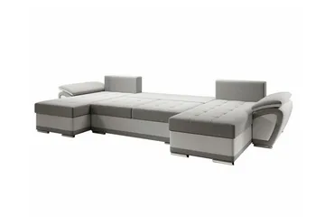 Listowel 4-sits Hörnbäddsoffa Dark grey/Light grey - Möbler - Vardagsrum - Bäddsoffor - U bäddsoffa