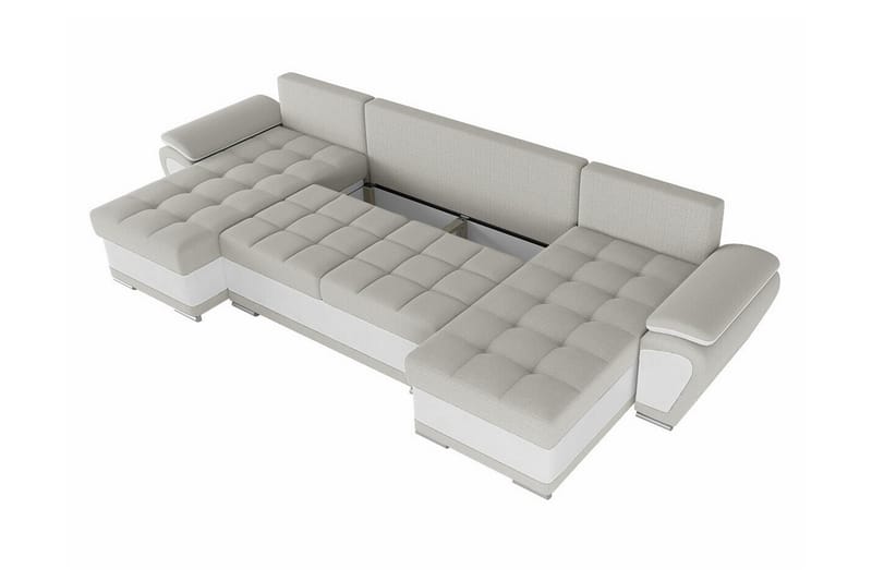 Listowel 4-sits Hörnbäddsoffa Grå/Beige - Möbler - Vardagsrum - Bäddsoffor - Hörnbäddsoffa