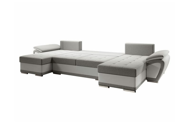 Listowel 4-sits Hörnbäddsoffa Grå/Beige - Möbler - Vardagsrum - Bäddsoffor - Hörnbäddsoffa
