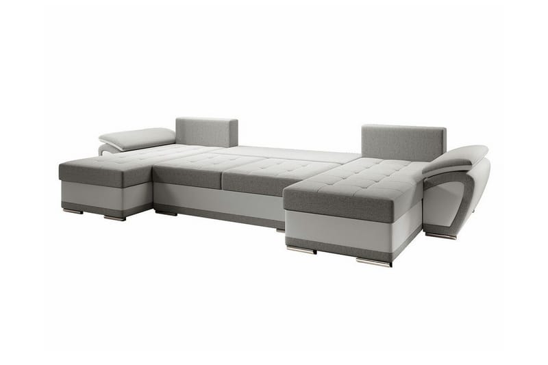 Listowel 4-sits Hörnbäddsoffa Grå/Svart - Möbler - Vardagsrum - Bäddsoffor - Hörnbäddsoffa