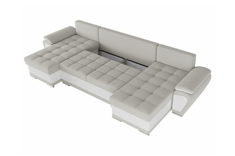Listowel 4-sits Hörnbäddsoffa Mörkbrun/Beige - Möbler - Vardagsrum - Bäddsoffor - U bäddsoffa
