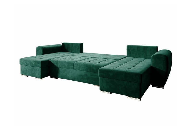 Listowel 4-sits Hörnbäddsoffa Mörkgrön - Möbler - Vardagsrum - Bäddsoffor - Hörnbäddsoffa