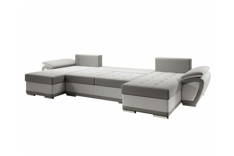 Listowel 4-sits Hörnbäddsoffa NO_BRAND Dark grey/Light grey - Möbler - Vardagsrum - Bäddsoffor - U bäddsoffa