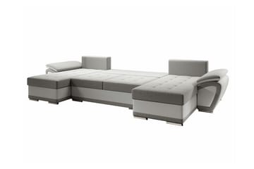 Listowel 4-sits U-formad Hörnbäddsoffa 130x271 cm med Förvaring i Tyg - Petrolblå - Möbler - Vardagsrum - Bäddsoffor - U bäddsoffa
