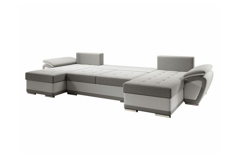 Listowel 4-sits U-formad Hörnbäddsoffa 130x271 cm med Förvaring i Tyg - Petrolblå - Möbler - Vardagsrum - Bäddsoffor - U bäddsoffa