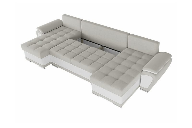 Listowel 4-sits U-formad Hörnbäddsoffa 130x271 cm med Förvaring i Tyg - Petrolblå - Möbler - Vardagsrum - Bäddsoffor - U bäddsoffa