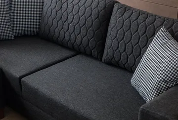 Loftia Hörnsoffa-bäddsoffa 230x90x150 cm - Antracit - Möbler - Vardagsrum - Bäddsoffor - Hörnbäddsoffa