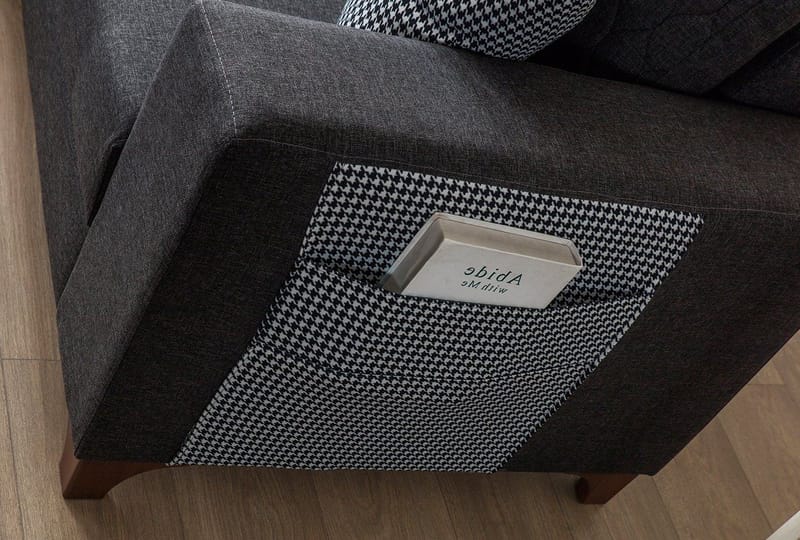 Loftia Hörnsoffa-bäddsoffa 230x90x150 cm - Antracitgrå - Möbler - Vardagsrum - Bäddsoffor - Hörnbäddsoffa