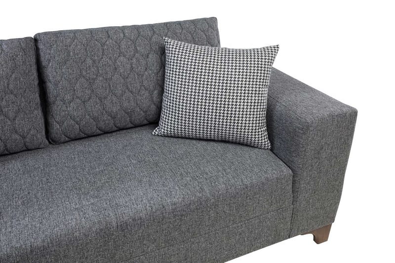 Loftia Hörnsoffa-bäddsoffa 230x90x150 cm - Grå - Möbler - Vardagsrum - Bäddsoffor - Hörnbäddsoffa
