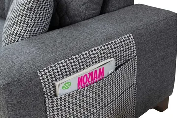 Loftia Hörnsoffa-bäddsoffa 230x90x150 cm - Grå - Möbler - Vardagsrum - Bäddsoffor - Hörnbäddsoffa