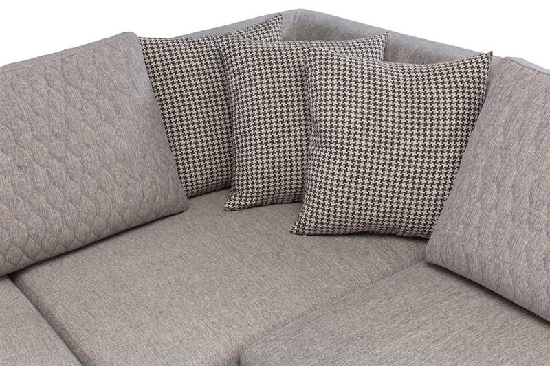Loftia Hörnsoffa-bäddsoffa 230x90x150 cm - Kräm - Möbler - Vardagsrum - Bäddsoffor - Hörnbäddsoffa