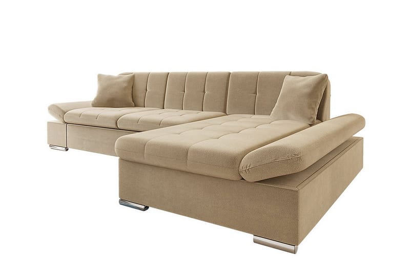 Lomux 3-sits Hörnbäddsoffa Beige - Möbler - Vardagsrum - Bäddsoffor - Hörnbäddsoffa