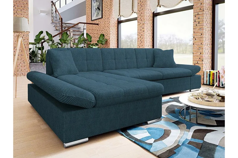 Lomux 3-sits Hörnbäddsoffa blue - Möbler - Vardagsrum - Bäddsoffor