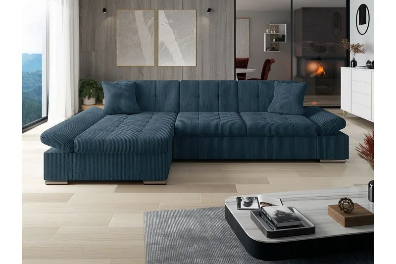 Lomux 3-sits Hörnbäddsoffa blue - Möbler - Vardagsrum - Bäddsoffor