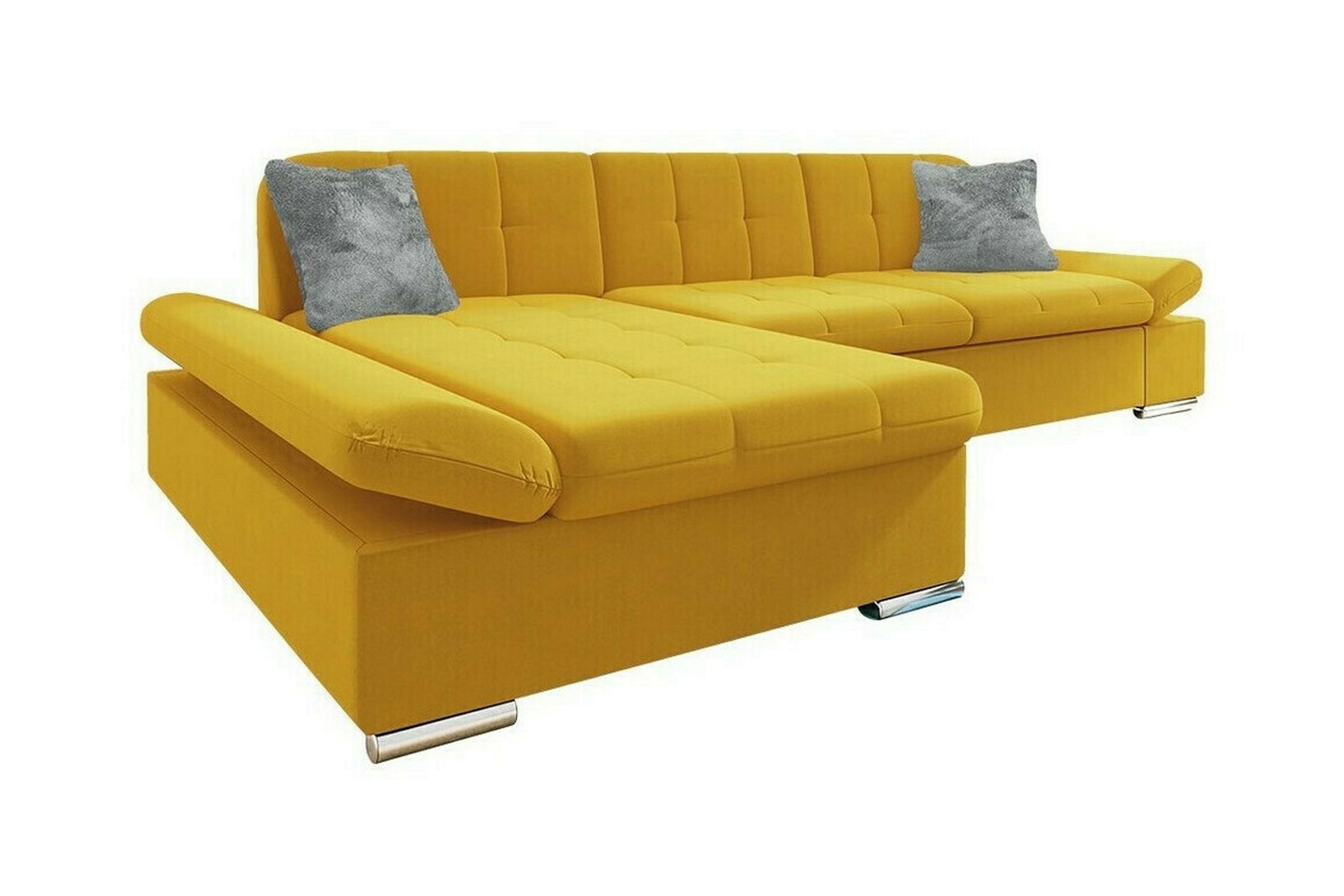 lomux 3-sits hörnbäddsoffa gul -