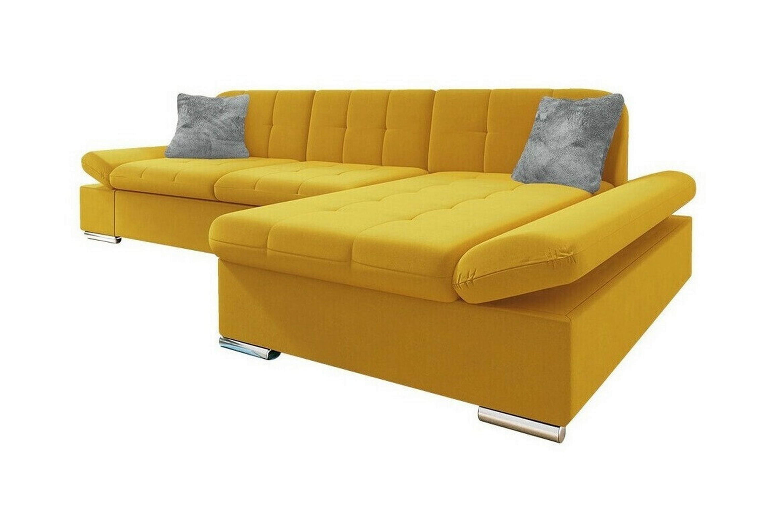 lomux 3-sits hörnbäddsoffa gul -