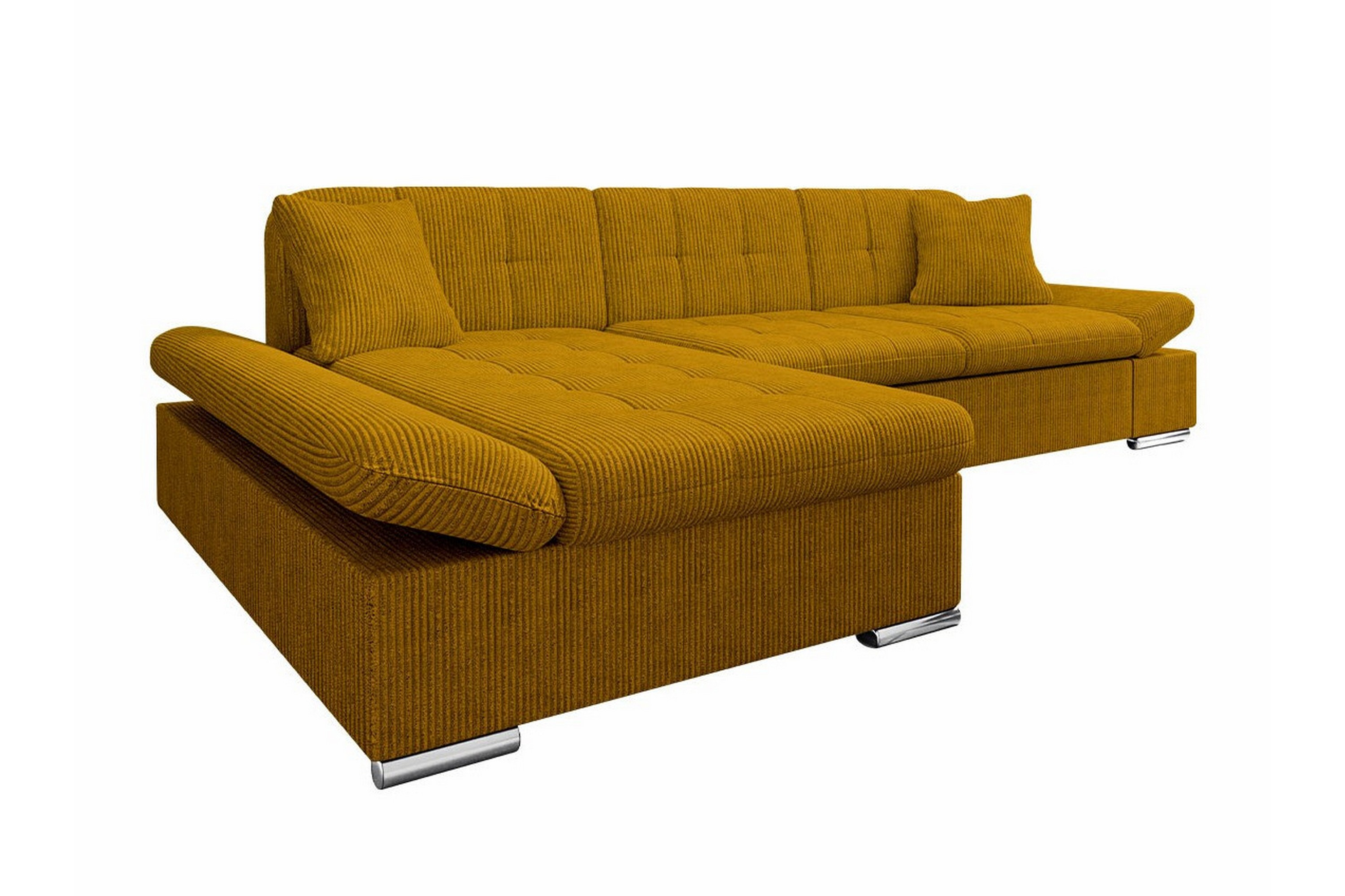 lomux 3-sits hörnbäddsoffa gul -