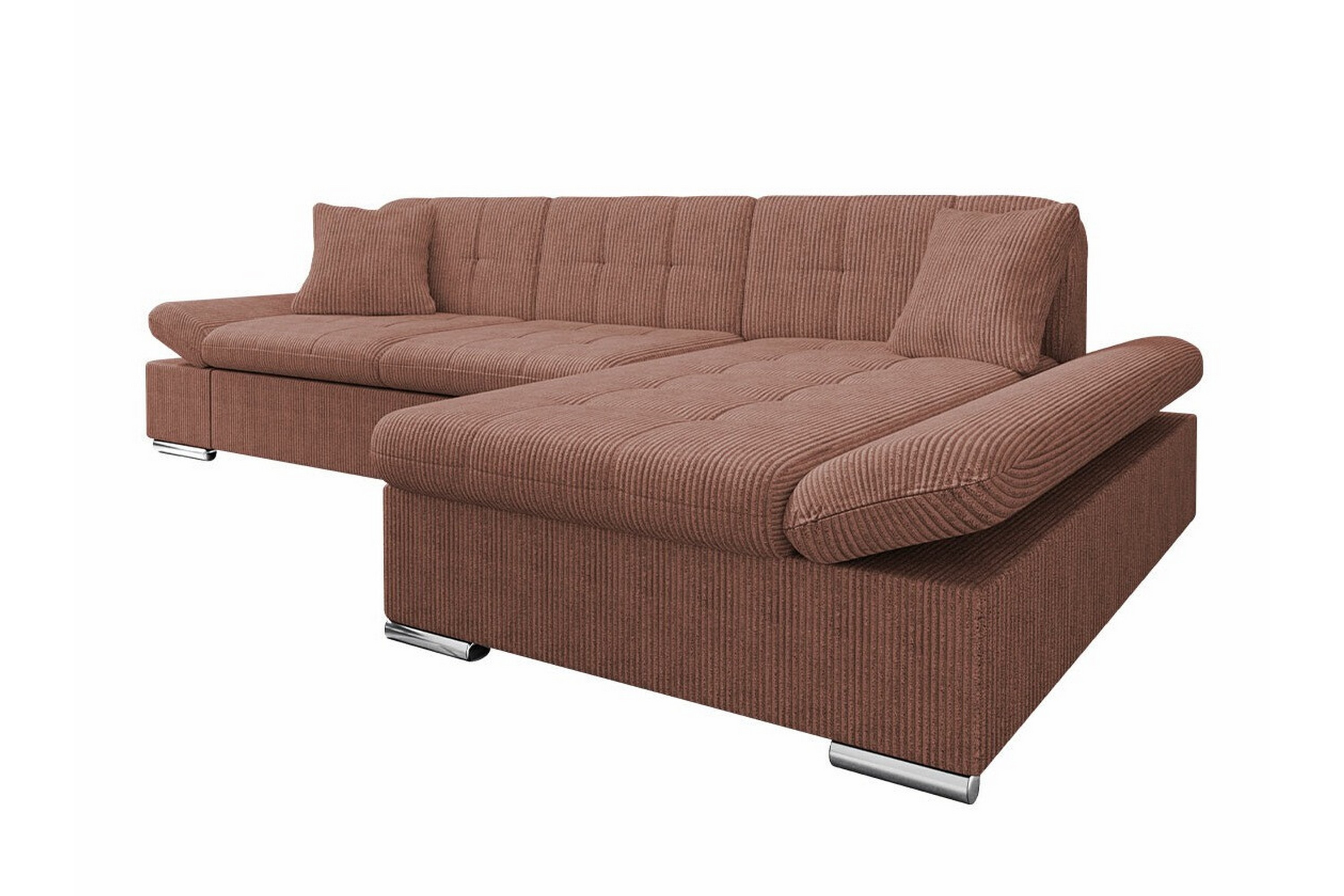 lomux 3-sits hörnbäddsoffa ljusbrun -