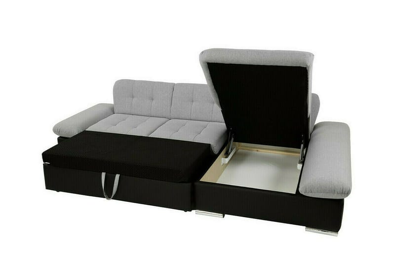 Lomux 3-sits Hörnbäddsoffa Ljusgrå - Möbler - Vardagsrum - Bäddsoffor