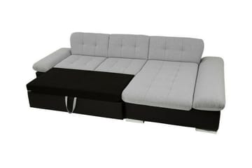 Lomux 3-sits Vänster Hörnbäddsoffa 129x240 cm med Förvaring i Manchester - Grå - Möbler - Vardagsrum - Bäddsoffor