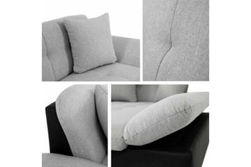 Lomux 3-sits Vänster Hörnbäddsoffa 129x240 cm med Förvaring i Tyg - Ljusgrå - Möbler - Vardagsrum - Bäddsoffor