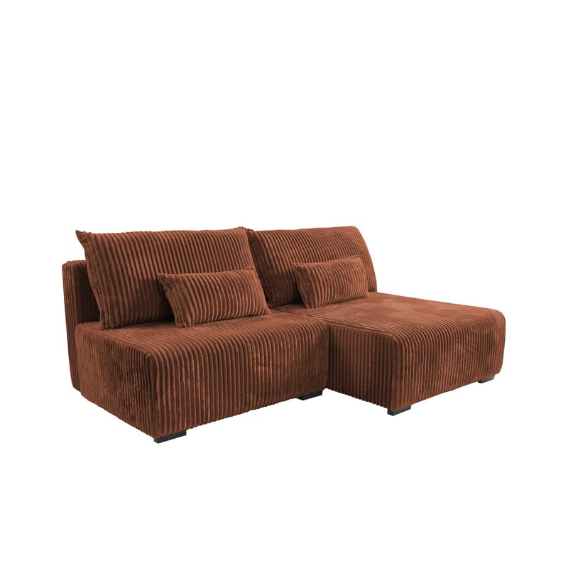 Lorynn 3-sits Bäddsoffa med divan - brun - Möbler - Vardagsrum - Bäddsoffor - Hörnbäddsoffa