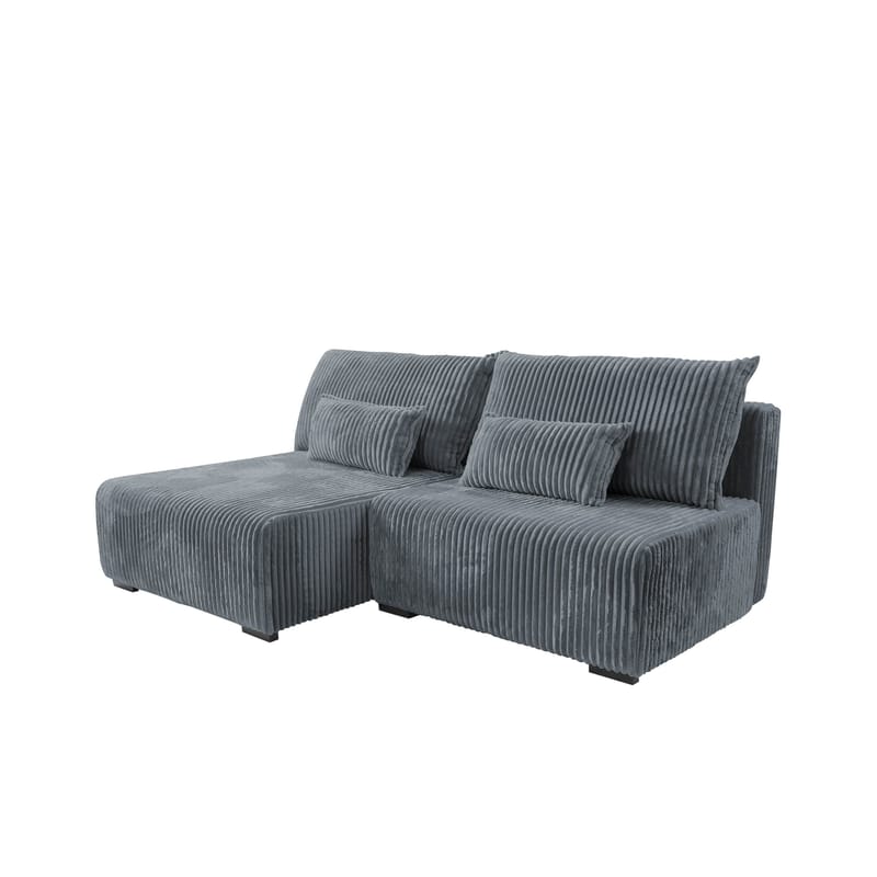 Lorynn 3-sits Bäddsoffa med divan, grå