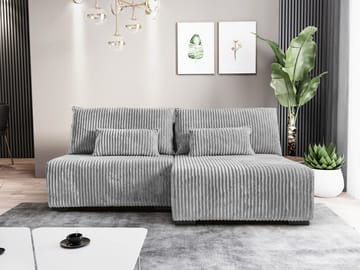 Lorynn 3-sits Bäddsoffa med divan - grå - Möbler - Vardagsrum - Bäddsoffor