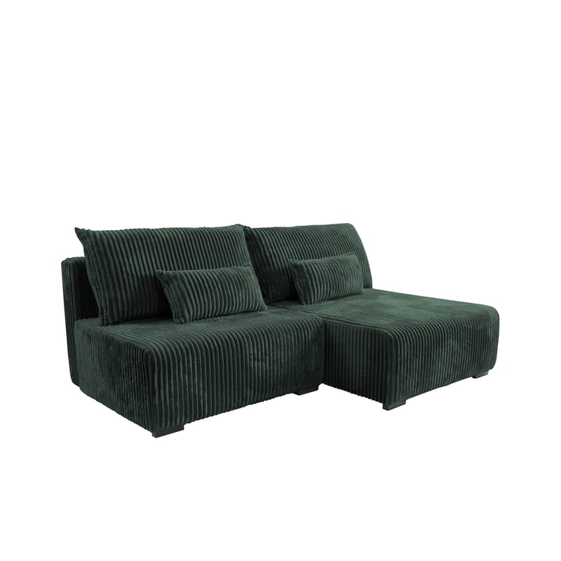 Lorynn 3-sits Bäddsoffa med divan - mörkgrön - Möbler - Vardagsrum - Bäddsoffor - Hörnbäddsoffa