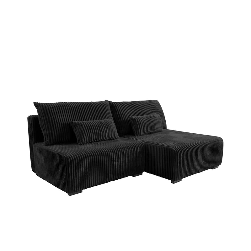 Lorynn 3-sits Bäddsoffa med divan - svart - Möbler - Vardagsrum - Bäddsoffor - Hörnbäddsoffa