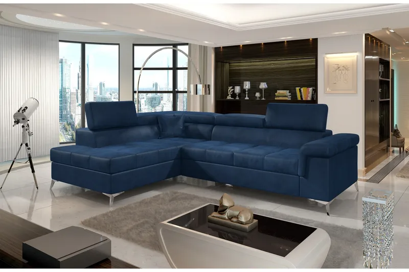 Madalene Hörnbäddsoffa, Blå