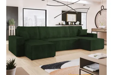 Magston 4-sits Hörnbäddsoffa - Grön - Möbler - Vardagsrum - Bäddsoffor - U bäddsoffa