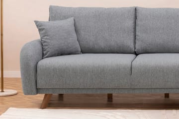 Malkiat 4-sits Höger Hörnbäddsoffa med Schäslong 125x260 cm i Tyg - Grå - Möbler - Vardagsrum - Bäddsoffor