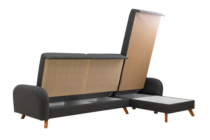 Malkiat Hörnbäddsoffa - Antracit - Möbler - Vardagsrum - Bäddsoffor - Hörnbäddsoffa