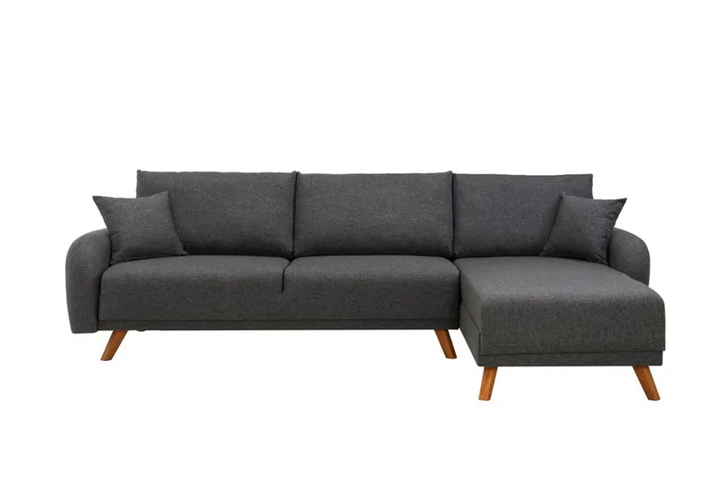Malkiat Hörnbäddsoffa - Antracit - Möbler - Vardagsrum - Bäddsoffor - Hörnbäddsoffa