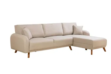 Malkiat Hörnbäddsoffa - Cream - Möbler - Vardagsrum - Bäddsoffor