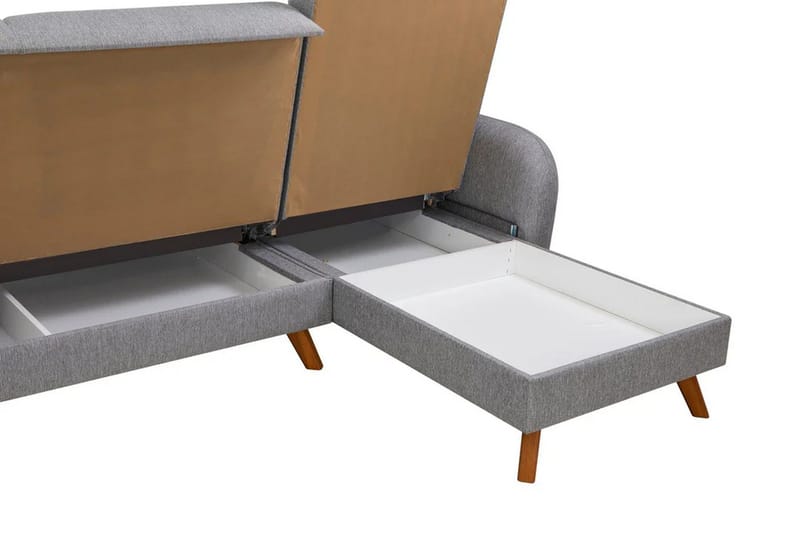 Malkiat Hörnbäddsoffa - Grå - Möbler - Vardagsrum - Bäddsoffor - Hörnbäddsoffa