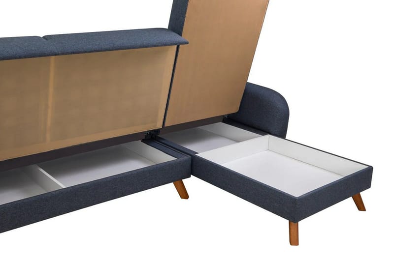 Malkiat Hörnbäddsoffa - Mörkblå - Möbler - Vardagsrum - Bäddsoffor - Hörnbäddsoffa